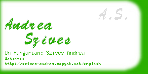 andrea szives business card